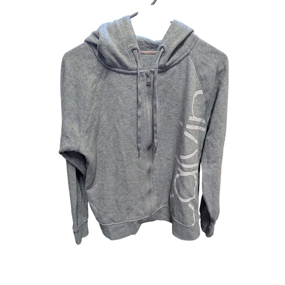 Calvin Klein Performance Womens Gray Logo Zip Hoodie and Sweatpants Set XL